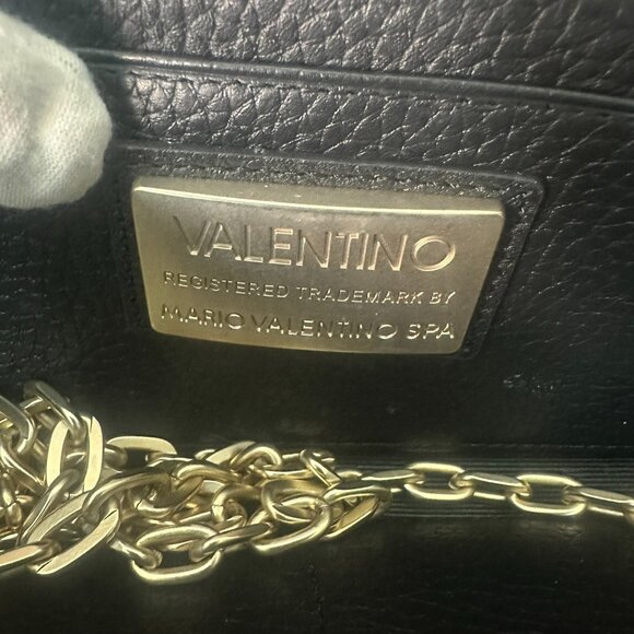 Valentino by Mario Valentino Black Leather Crossbody Bag - Picture 3 of 11